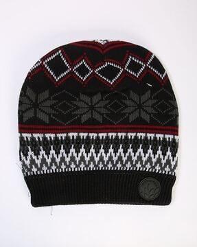 wool-patterned-knit-beanie