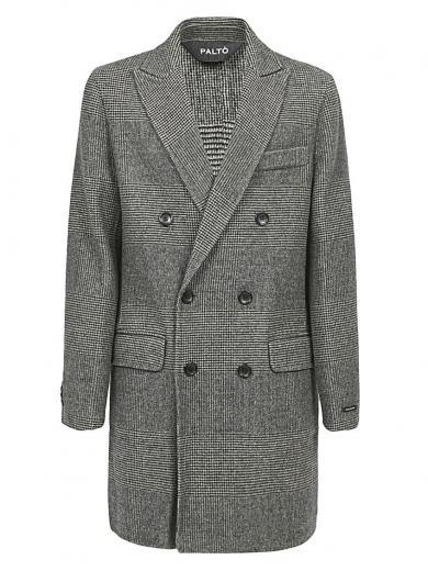 wool blend double breasted coat