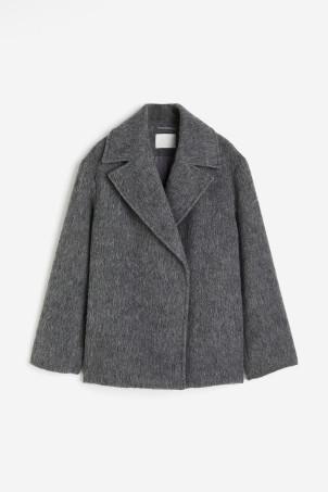 wool-blend double-breasted jacket