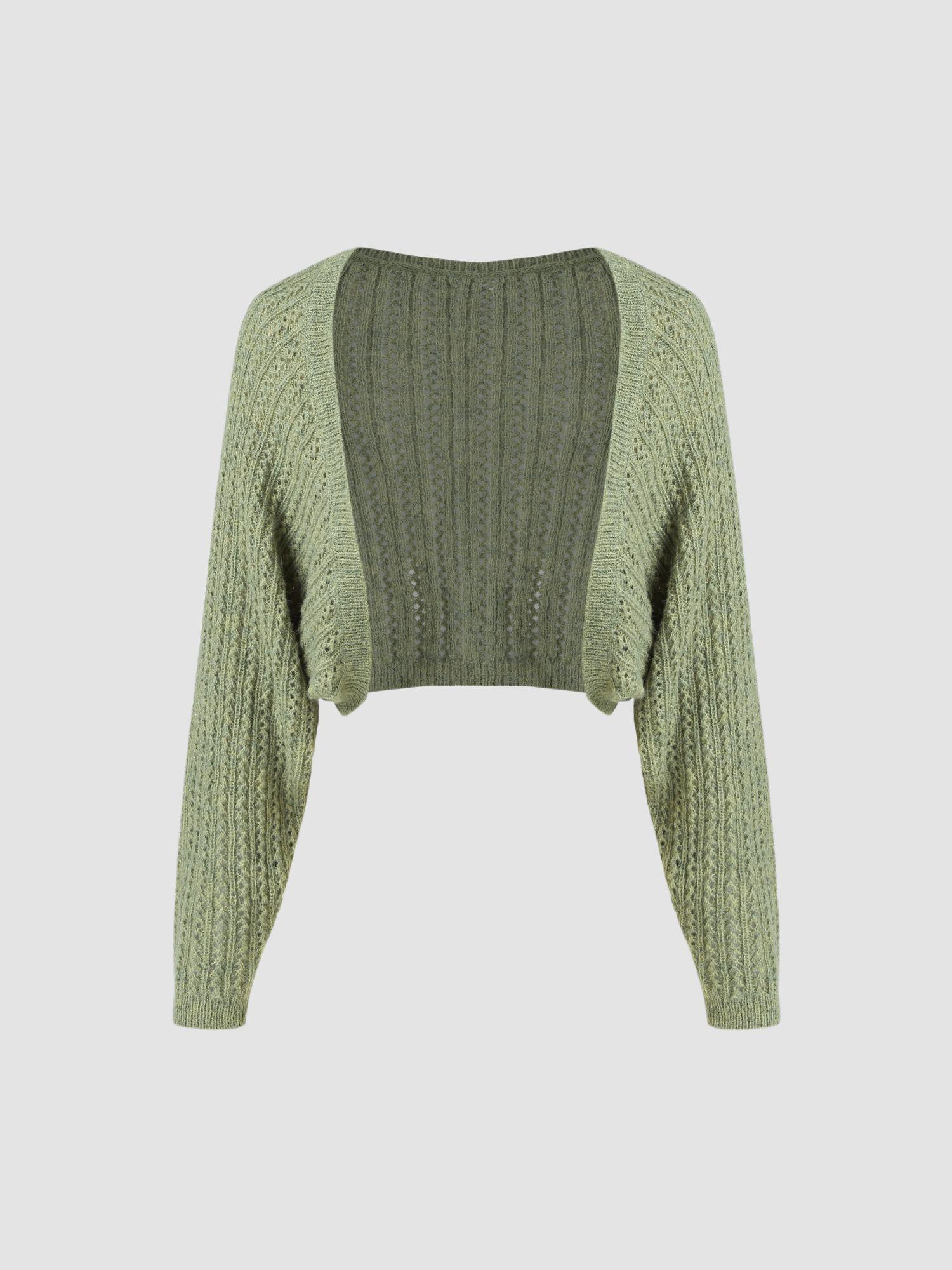 wool blend knit cardigan