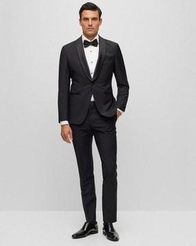 wool-mohair blend slim fit 2-piece suit set
