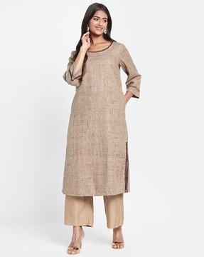 wool straight kurta