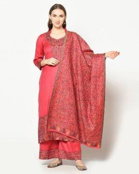 wool woven zari suit & dupatta unstitched dress material