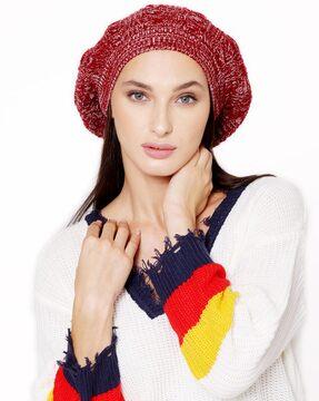 woolen beret cap