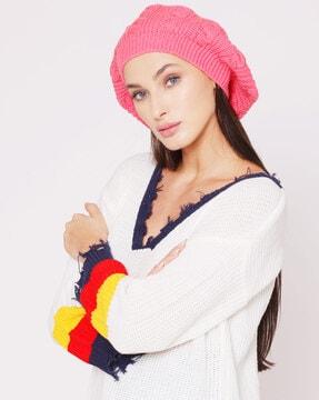 woolen beret cap
