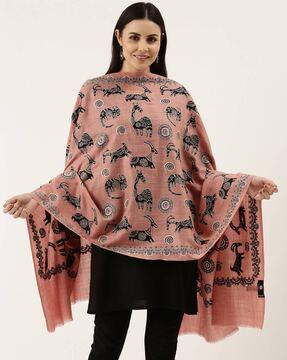 woolen embroidered shawl