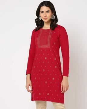 woolen straight kurta