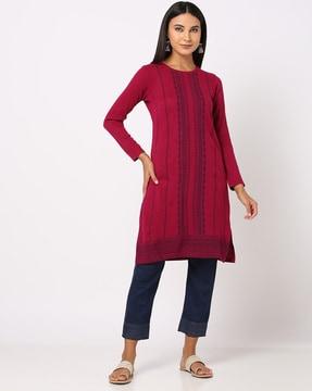 woolen straight kurta