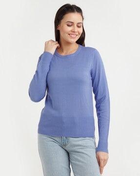 woollen crew-neck pullover