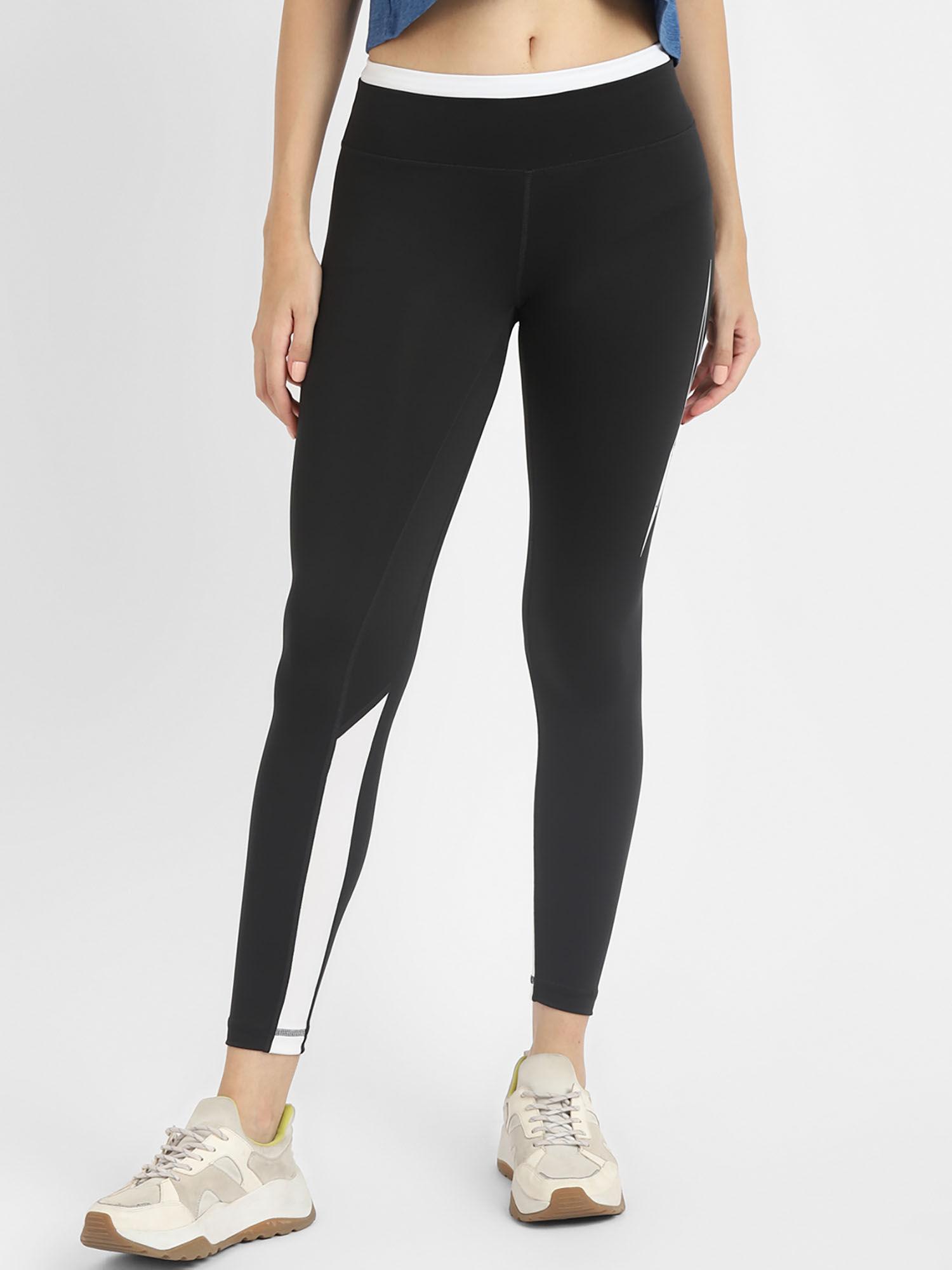 wor big logo black training tights