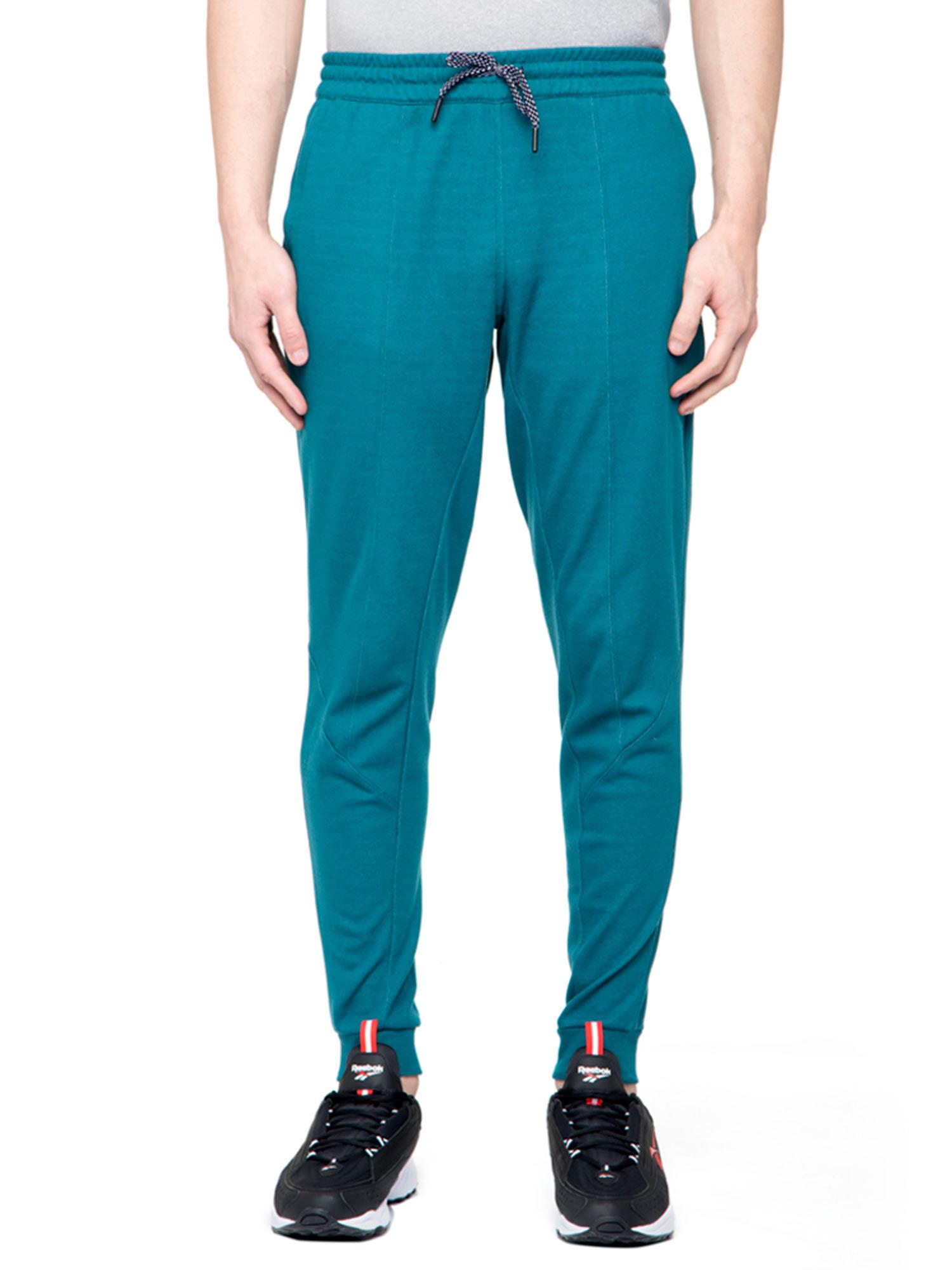 wor dbl knt pant teal training track pant