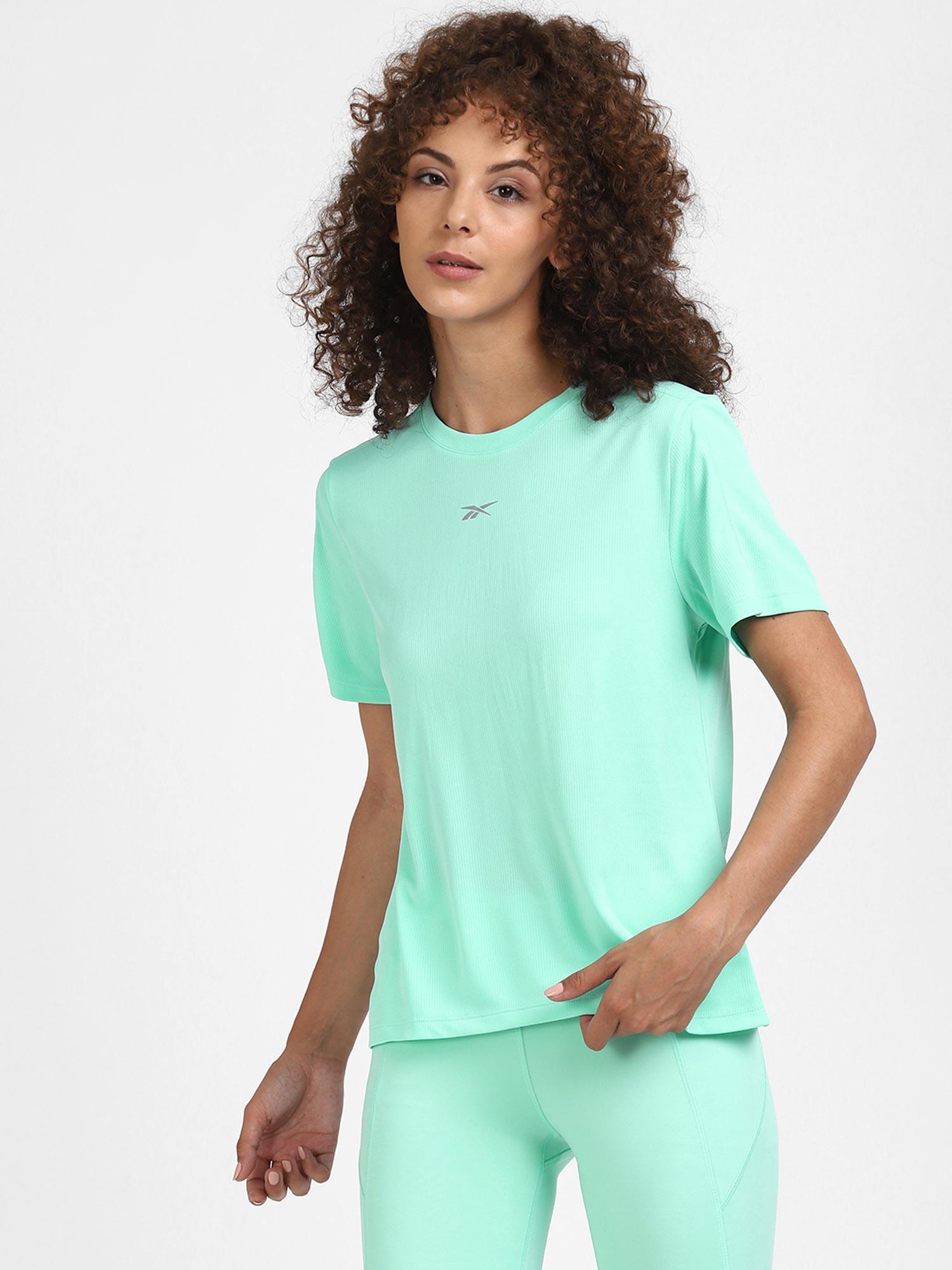 wor run speed wick tee turquoise training t-shirt