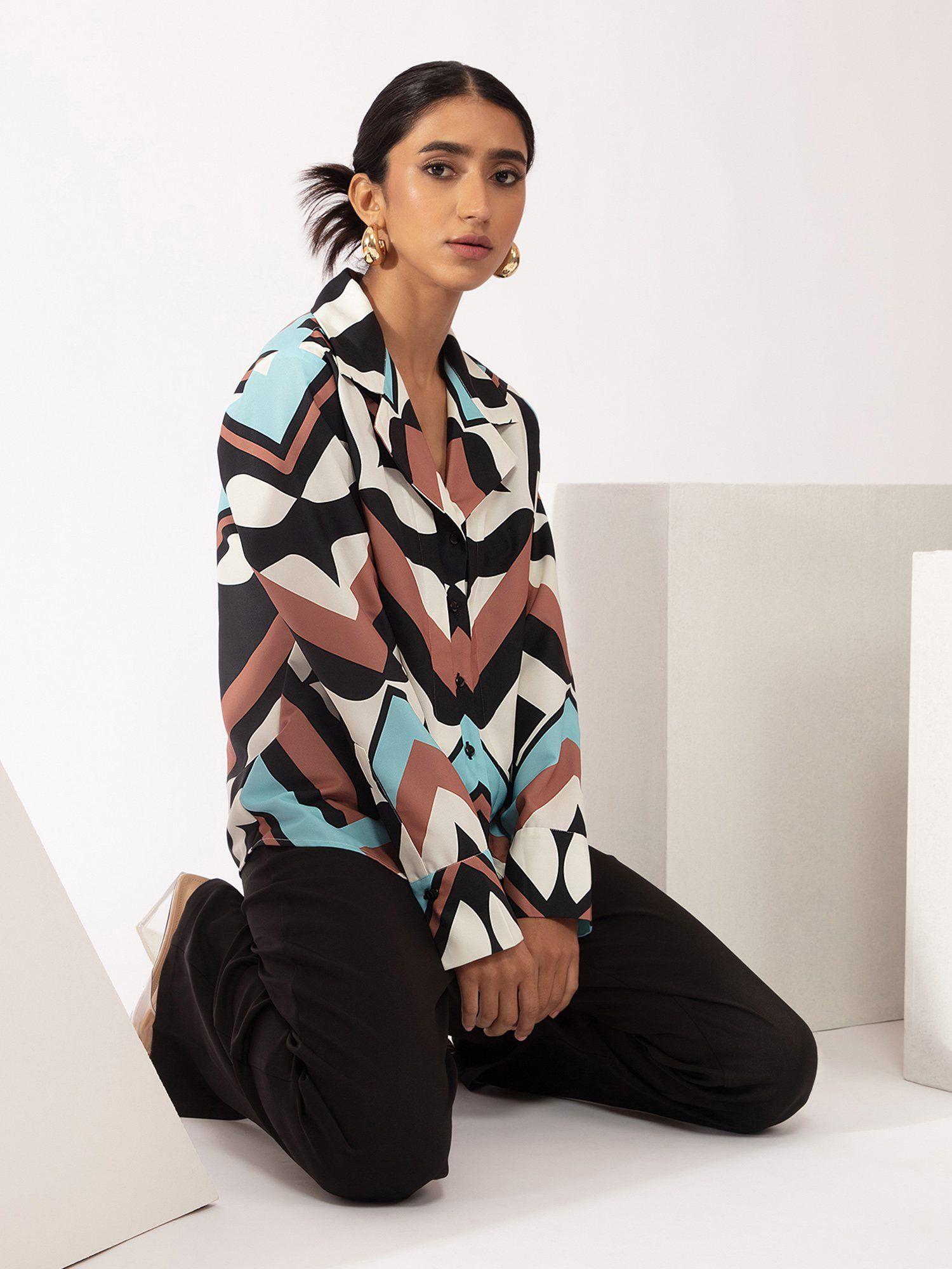 work multicolor graphic shirt