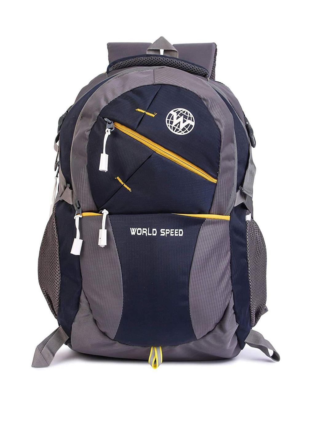 world speed unisex black backpacks