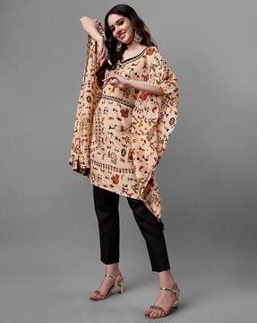 worli print kaftan kurta & pants set