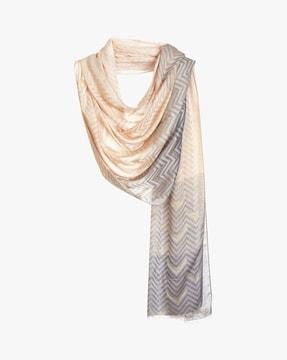 woven scarf with striped pattern