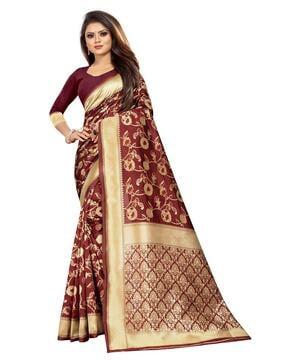 woven banarasi silk saree