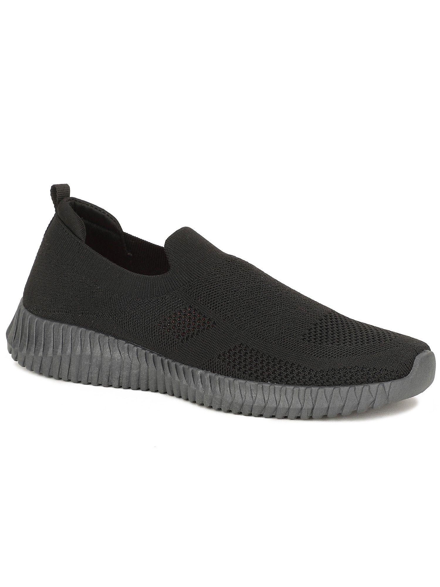 woven black casual shoes