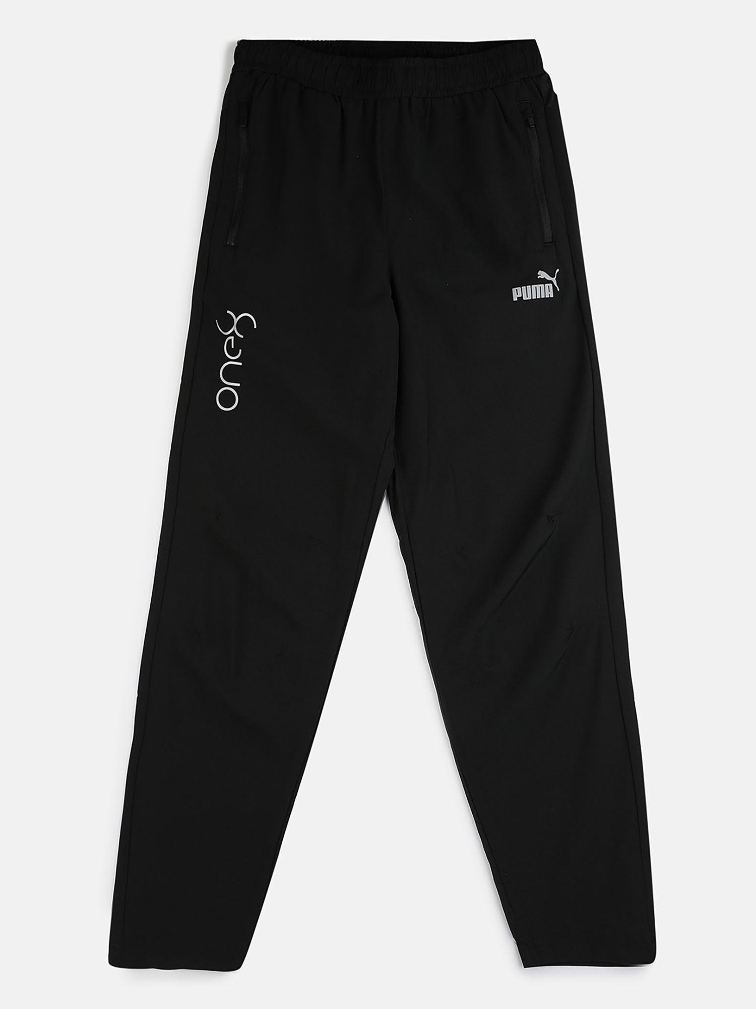 woven boy's black casual track pant