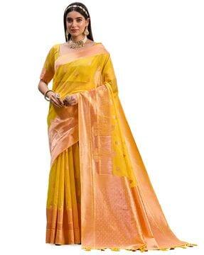 woven design banarasi style saree