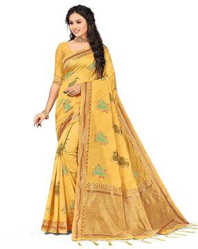 woven design cotton saree