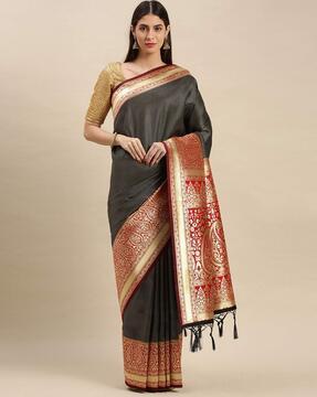 woven design traditional banarasi saree