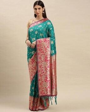 woven design traditional banarasi saree