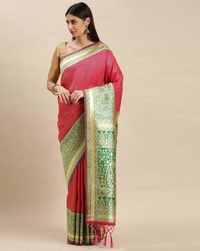 woven design traditional banarasi saree