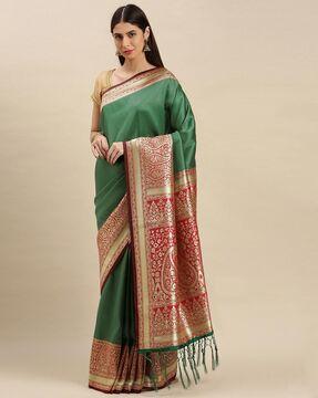 woven design traditional banarasi saree