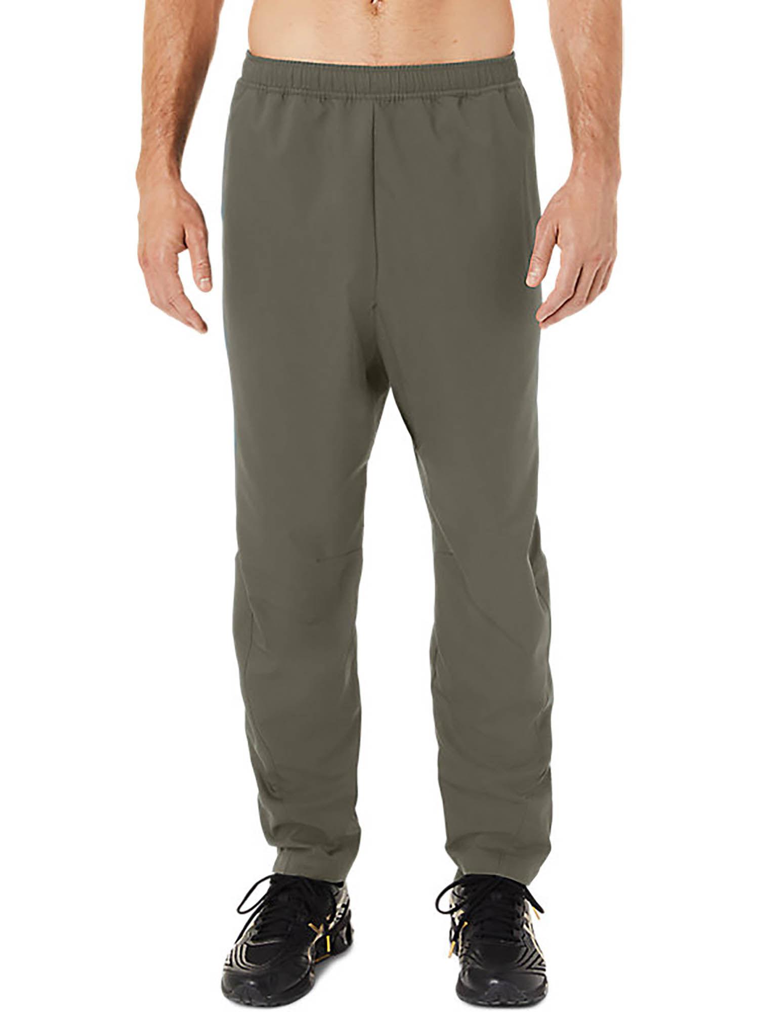 woven green mens track pant