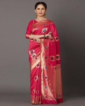 woven jacquard saree