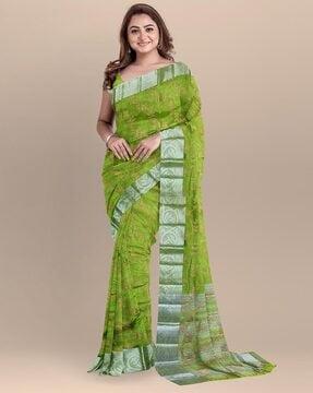 woven jute cotton saree