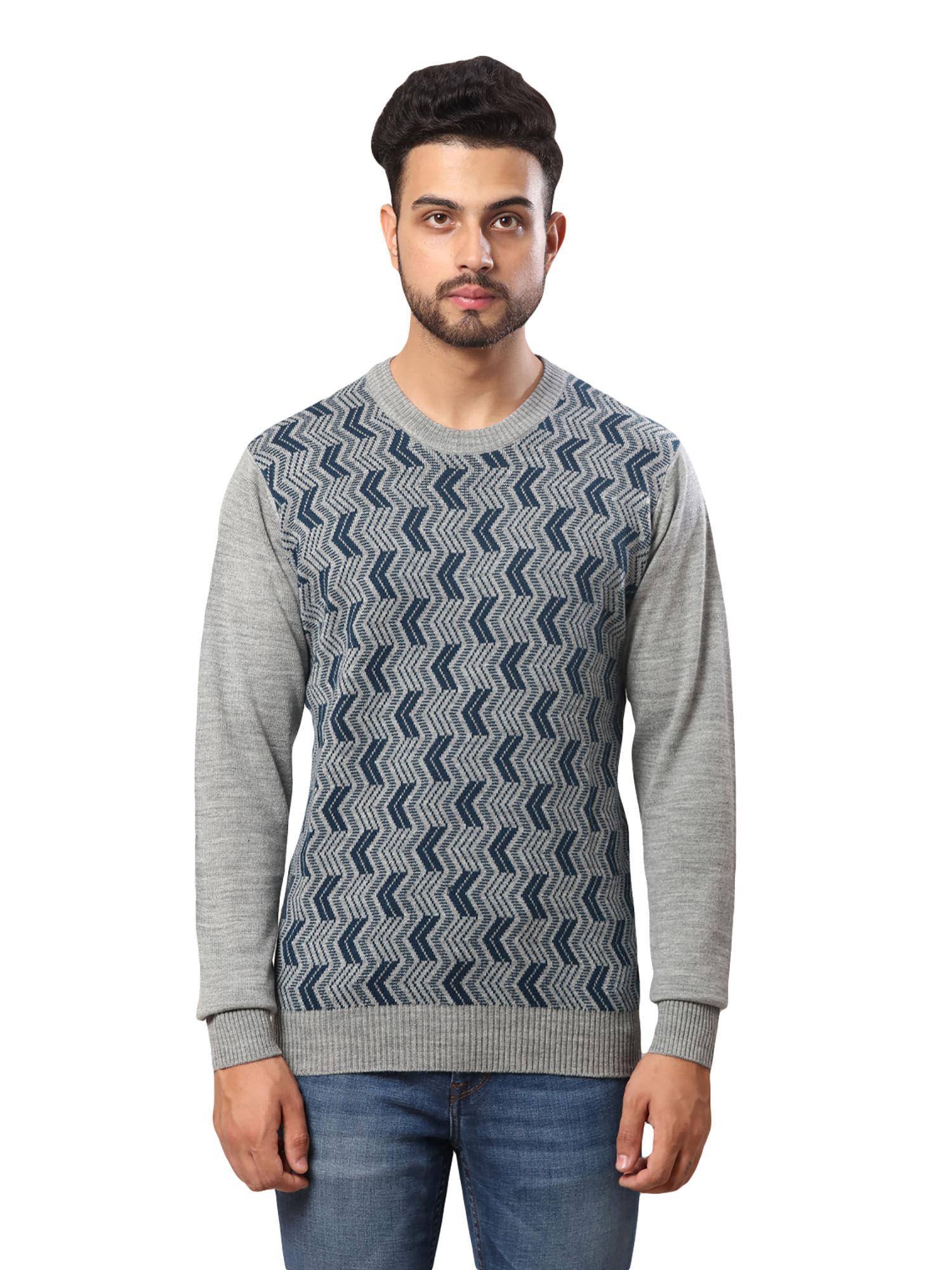 woven medium grey sweater