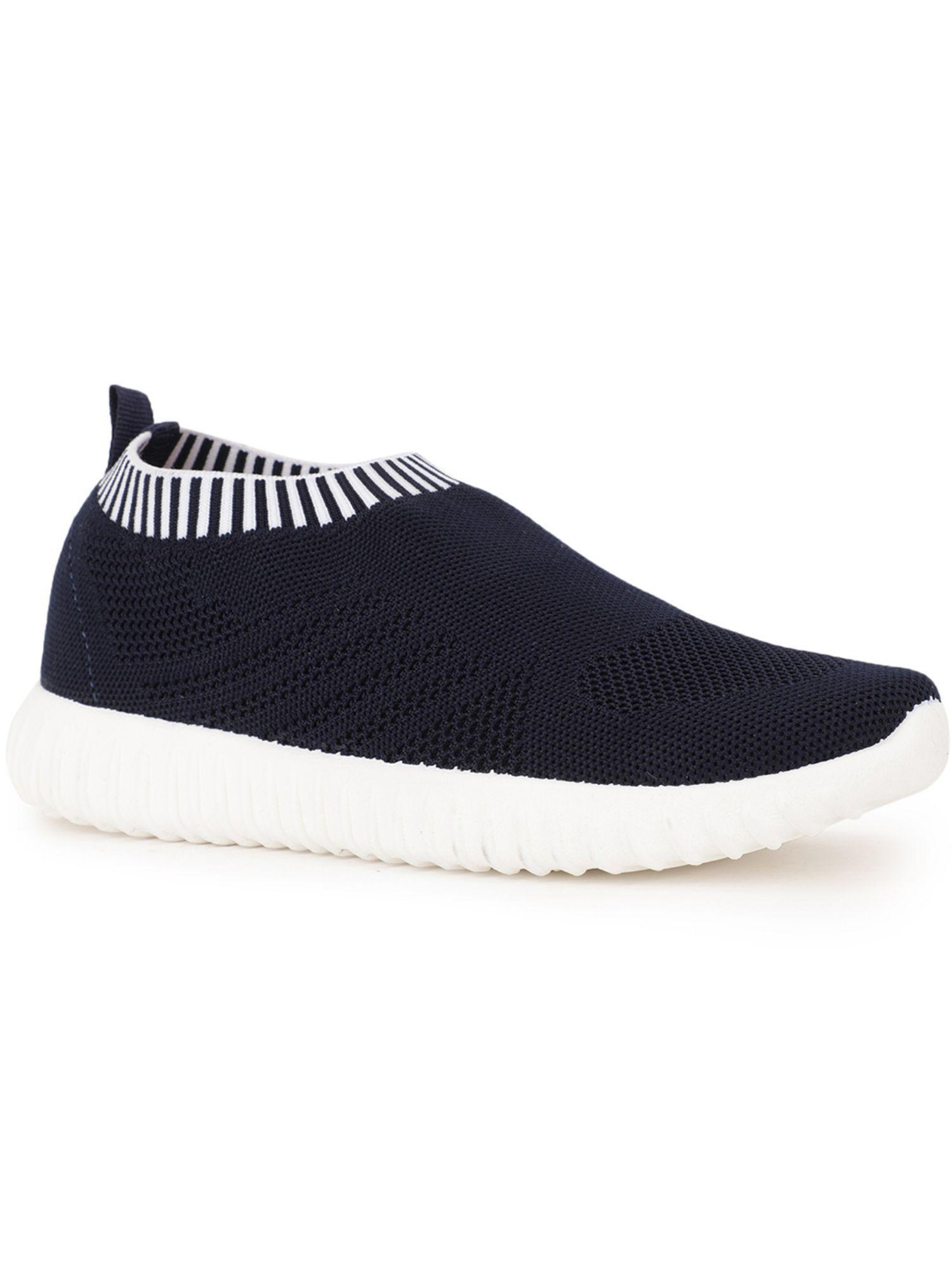woven navy blue casual shoes