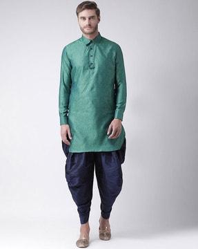 woven pattern long kurta