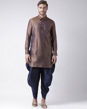 woven pattern long kurta