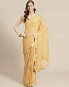 woven pattern saree