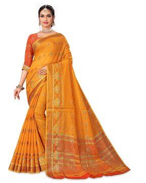 woven pattern traditional saree