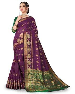 woven pattern traditional saree