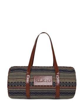 woven pattern travel bag