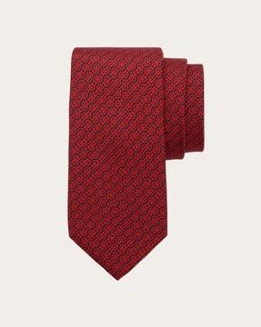 woven print silk tie