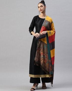woven reversible shawl