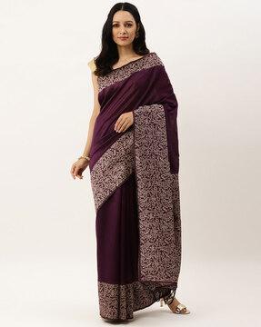 woven saree with blouse piece