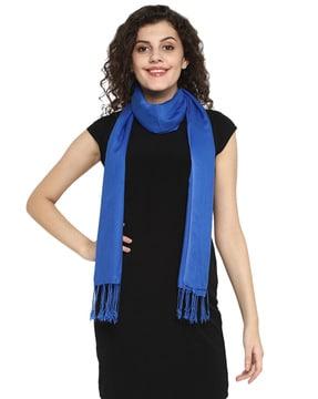 woven stole with fringes