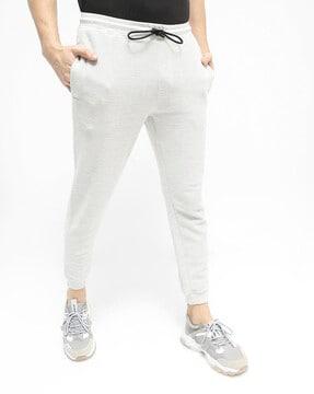 woven straight track pants with insert pockets