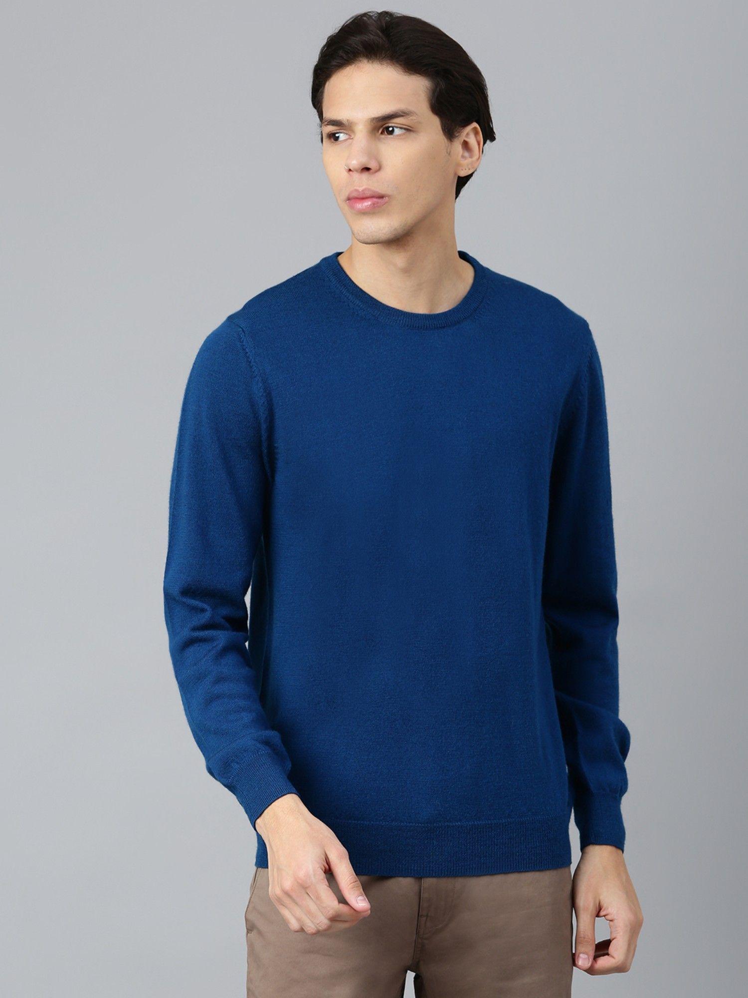 woven sweater blue