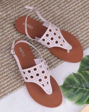 woven thong-strap sandals