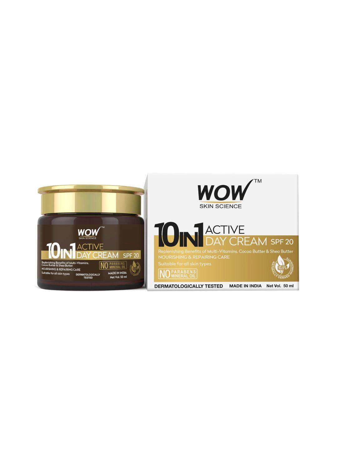 wow skin science 10 in 1 10 in 1 active miracle no parabens & mineral oil day cream 50 ml