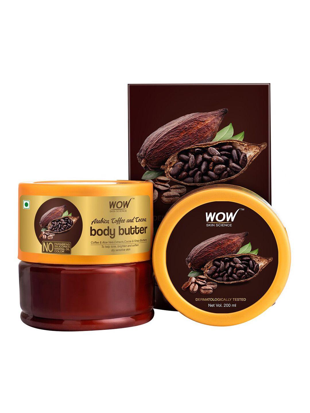 wow skin science arabica coffee and cocoa body butter 200 ml