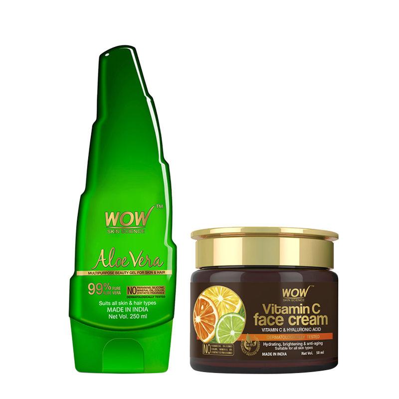 wow skin science aloe vera gel & vitamin c face cream